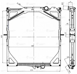 радиатор охлаждения! с рамкой\ Volvo FH 93>/FH 02> LRC 1074 LUZAR