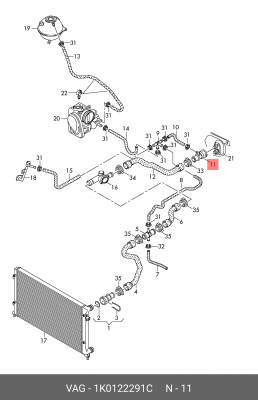 VW PASSAT [B6] 2005-2010 1K0 122 291 C VAG