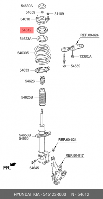 подшипник опоры аморт.!\ Hyundai iX35 10> 54612-3R000 HYUNDAI