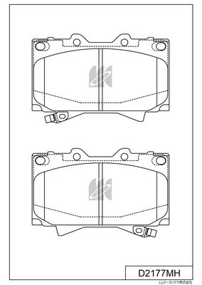 Колодки тормозные дисковые пер.TOYOTA LAND CRUISER 4.2D 90-984.2D4.7 98- D2177MH D2177MH MK KASHIYAMA
