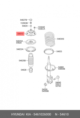 опора амортизатора переднего!\ Hyundai SantaFe 00> 54610-26000 HYUNDAI