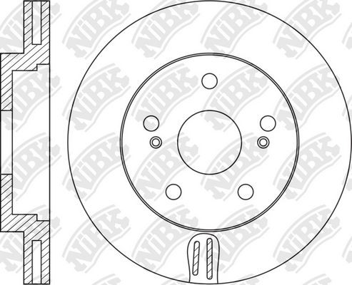 Диск тормозной TOYOTA Mark 2,Cresta,Crown (97-03) передний (1шт.) NIBK RN1305 NIBK