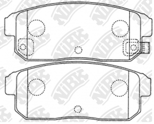 Колодки тормозные NISSAN Maxima QX (J32) (88-94) (2.5/3.0) задние (4шт.) NIBK PN2467 NIBK