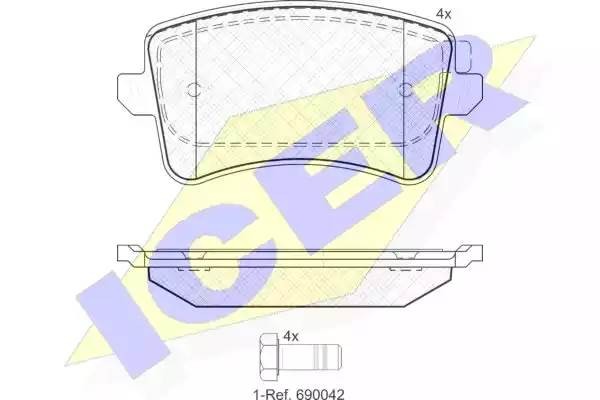 181835 колодки дисковые задние!\ Audi A4/A5 1.8TFSi-3.2FSI/2.7TDi 07> 181835 ICER