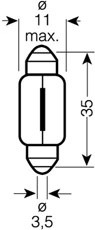 Лампа светодиодная 12V C5W SV8.5-8 35мм OSRAM 6486X OSRAM