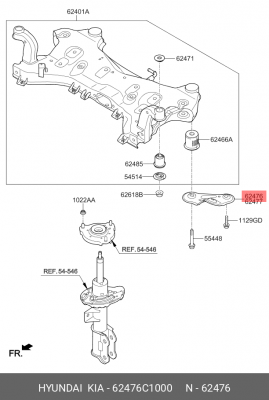 Деталь 62476C1000 HYUNDAI KIA