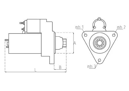 Стартер КАМАЗ дв.740.30-260,740.50-360,740.51-320 IVECO 5.5кВт (версия Bosch 000 SM16537 SAEMOTO