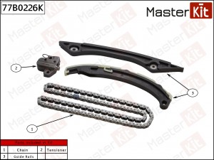Комплект цепи ГРМ FORD Focus 3 2.0 XQDA 11- (без звездочек) Masterkit 77B0226K 77B0226K MASTER KIT