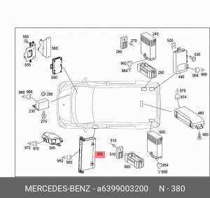6399003200 CONTROL UNIT A6399003200 MERCEDES BENZ