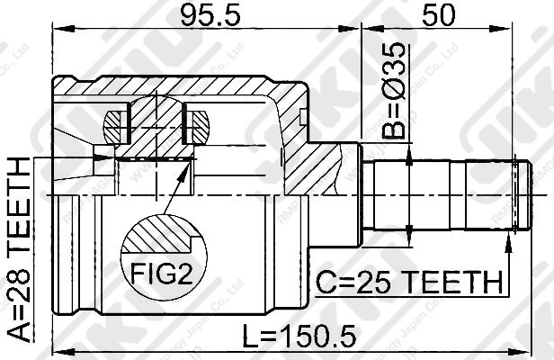 ШРУС JC28037 JC28037 JIKIU