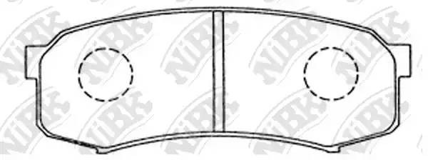 Колодки тормозные TOYOTA Land Cruiser 80,90,120,150 MITSUBISHI Pajero (07-) задн PN1243 NIBK