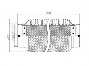 Гофра глушителя EXP-50250 UNIO
