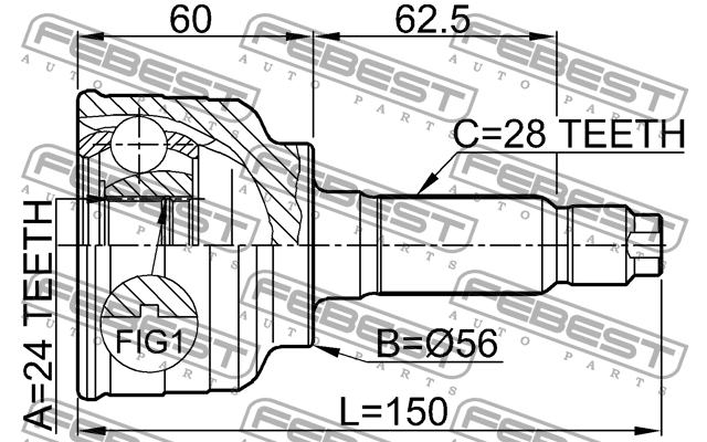 ШРУС 2210-CLAR 2210-CLAR FEBEST