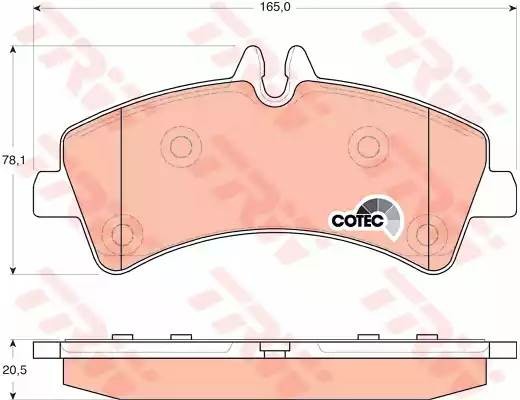 Колодки задние MB SPRINTER 4.6t-5.0t (906), VW CRAFTER 30-50 (2E_-2F_) GDB1699 GDB1699 TRW