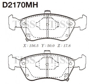 Колодки тормозные диск. с антискрипн.пласт. D2170MH D2170MH MK KASHIYAMA