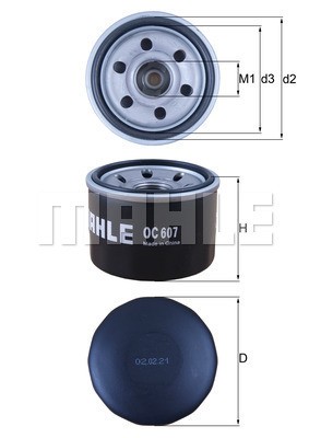 фильтр масляный! Smart Fortwo 1.0 07> OC607 MAHLE KNECHT