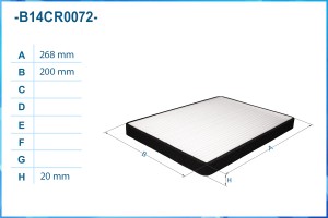 Фильтр салонный пылевой B14CR0072 B14CR0072 CWORKS