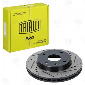 Диск торм. Chevrolet Lacetti (04-) перед. d=256 (перф/слот/окраш) (DF 272s) PRO DF 272S TRIALLI