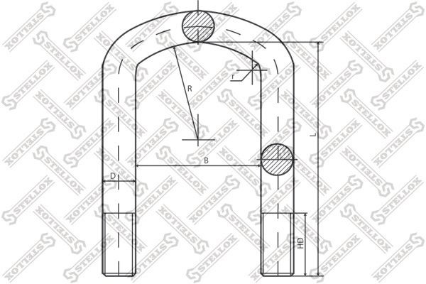 стремянка ! с гайкой 101/185xM24x3x436-U \BPW 84-64601-SX STELLOX