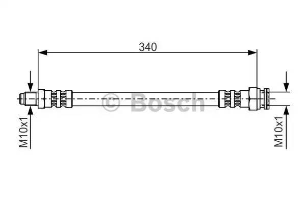 Шланг тормозной MERCEDES E (W124,S124),S (W126,S126) передний BOSCH 1 987 476 393 BOSCH