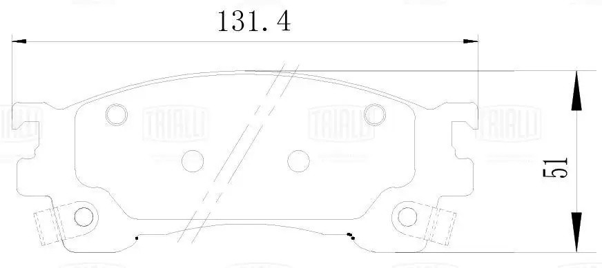 Колодки торм. Mazda 626 (91-)/Xedos 6 (92-) диск. перед. (PF 4255) PF 4255 TRIALLI