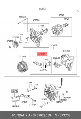 Регулятор 3737022650 HYUNDAI KIA
