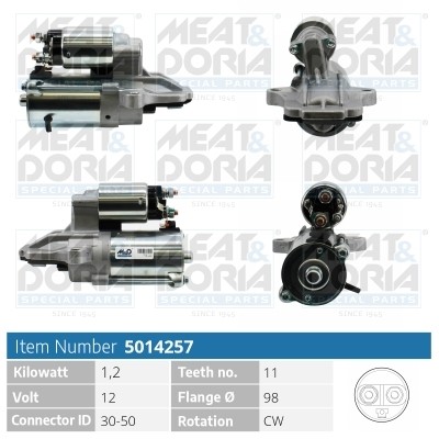 Стартер IVECO Daily (89-) MEAT&DORIA 5014257 MEAT DORIA