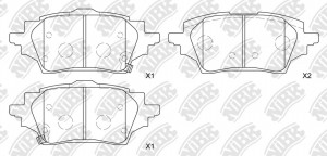 Колодки тормозные TOYOTA Corolla Altis (19-) (1.6/1.8) задние (4шт.) NIBK PN1867 NIBK