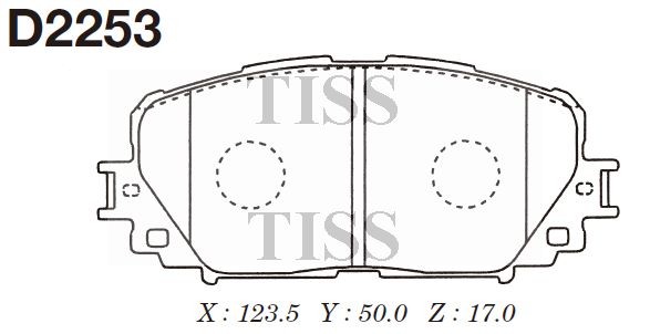 Замена на D2253H Колодки тормозные дисковые D2253 D2253 MK KASHIYAMA