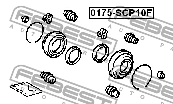 Ремкомплект передн суппорта TOYOTA YAROS P1 99-05 0175-SCP10F 0175-SCP10F FEBEST