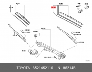 Резинка щётки стекло TOYOTA 8521452110 85214-52110 TOYOTA