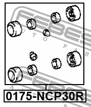 рем.к-т торм.цил.!\ Toyota Yaris-Verso 1.0/1.3 0175-NCP30R FEBEST