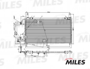 Радиатор кондиционера (паяный) DAEWOO NEXIA 1.5 95-) ACCB005 ACCB005 MILES