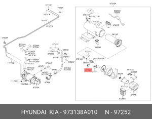 Клапан электромагнитный ПЖД HYUNDAI County,AeroTown,AeroSpace OE 973138A010 HYUNDAI KIA