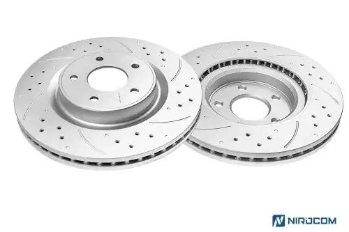 Передний тормозной диск Evolution с перфорацией и насечками, в покрытии GEOMET JBR1559 POWERSTOP