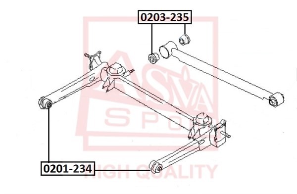 Ремкомплект, опора стойки амортизатора 0203235 0203-235 ASVA