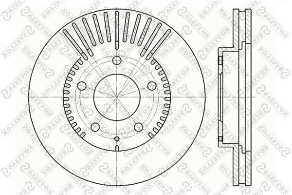 диск тормозной передний!\ Mazda MPV/Xedos 9 2.0/2.3/2.5 93> 6020-3254V-SX STELLOX