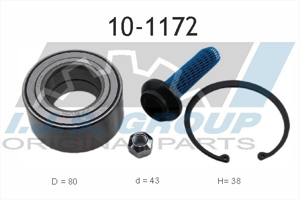 к-кт подшипника ступицы! передней\ VW Sharan, Ford Galaxy, Seat Alhambra 95> 101172 IJS GROUP