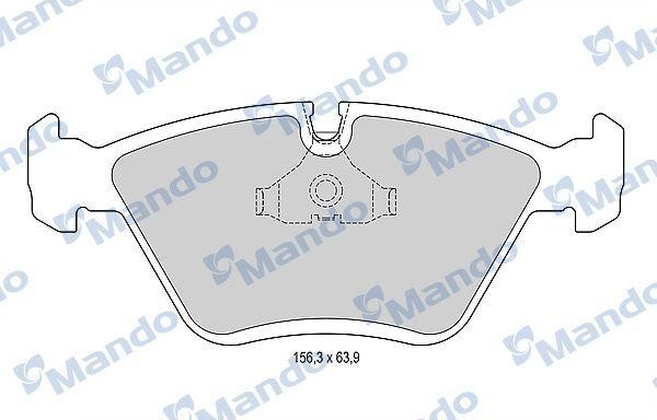 Колодки тормозные BMW 3 (E36),5 (E28),7 (E32) передние (4шт.) MANDO MBF015566 MANDO