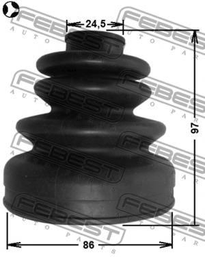 ПЫЛЬНИК ШРУС ВНУТРЕННИЙ КОМПЛЕКТ 86X97X24.5 подходит для NISSAN WINGROAD/AD Y11  0215-S14T FEBEST