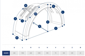 DK3075 КРЫЛО АРОЧНОЕ С КРЕПЛЕНИЕМ И БЕЛОЙ ОКАНТОВКОЙ НА ПОЛУПРИЦЕП H 590 B 430 R DK3075 DOMAR