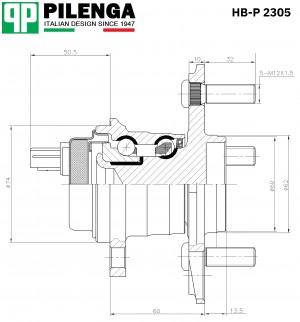 Ступица с подшипником в сборе задняя TOYOTA COROLLA 150 HB-P2305 HBP2305 PILENGA
