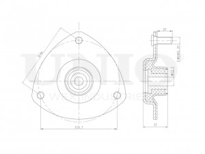Опора амортизатора передняя правая RMP-13088 UNIO