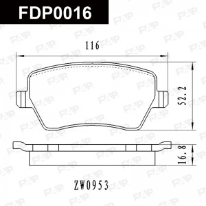 Тормозные колодки дисковые смесь CERAMIC FDP0016 FDP0016 FAP