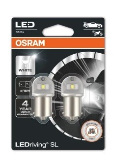 Лампа светодиодная 12V R5W BA15s 6000K (2шт.) LED White OSRAM 5007DWP02B OSRAM