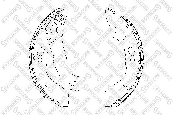 4401.00=621SBS !колодки барабанные\ Hyundai Poni all 89-95/Accent 1.3i/1.5i 94-0 412-100-SX STELLOX