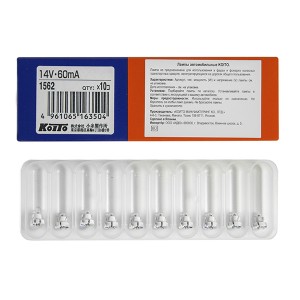 Лампа 12V T3 3W пластиковый цоколь (1шт.) KOITO 1562 KOITO