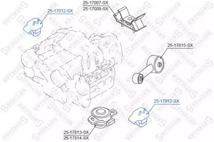 подушка ДВС передняя!\ Chery Tiggo T11 2.4 18>, Subaru Impreza G10 1.6-1.8 93> 25-17012-SX STELLOX