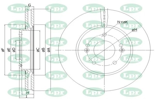 Диск тормозной H2030V H2030V LPR