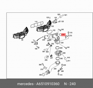 Прокладка турбины  6510910360 A  6510910360 MERCEDES BENZ